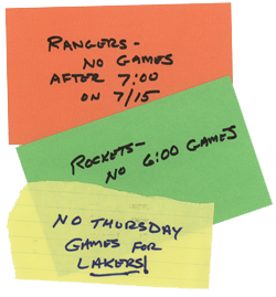 Team preference requests