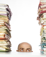Piles of Registration Forms