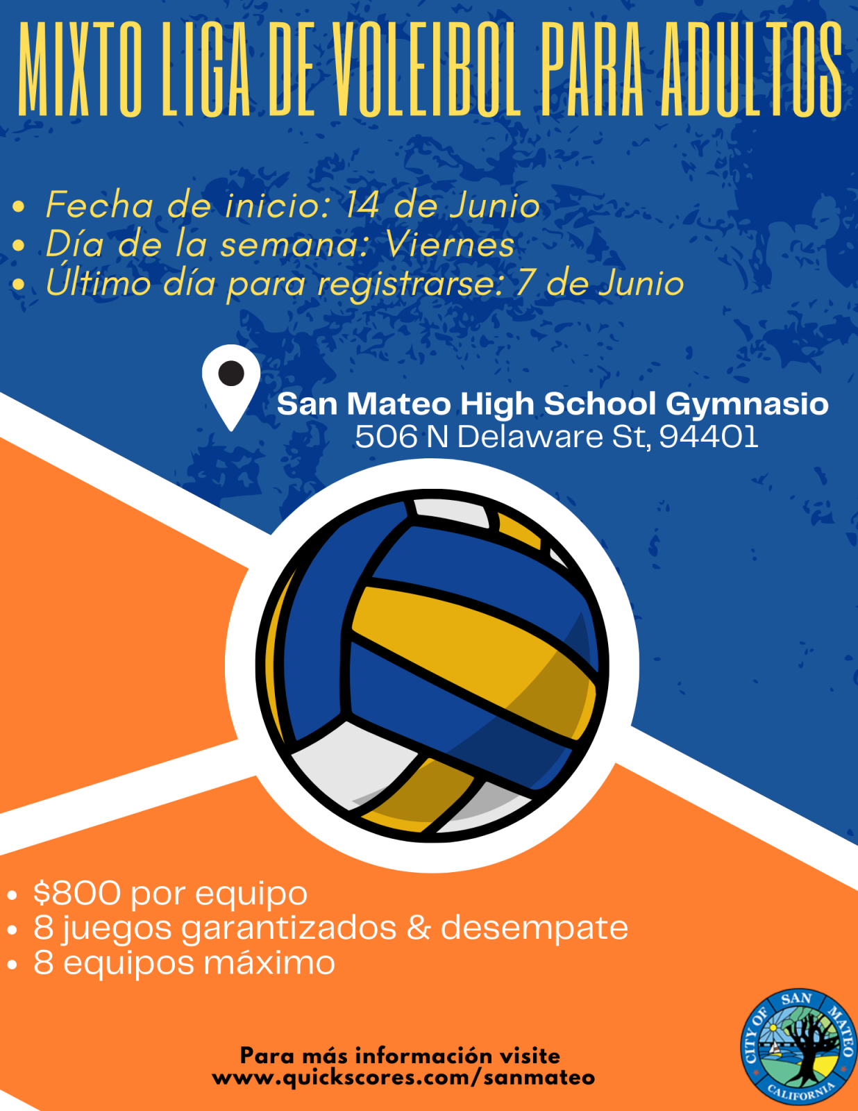 Coed Vball Flyer Spanish (png)